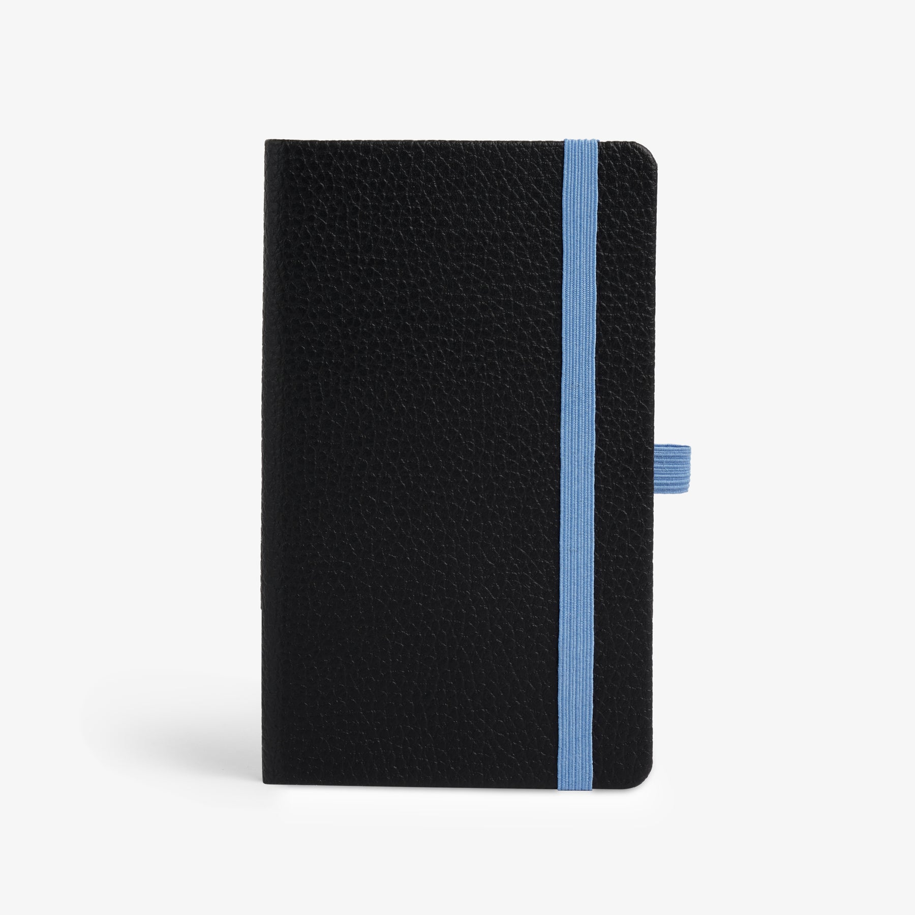 Personalised Hardbound Notebook (A6) - Black with Blue Strap