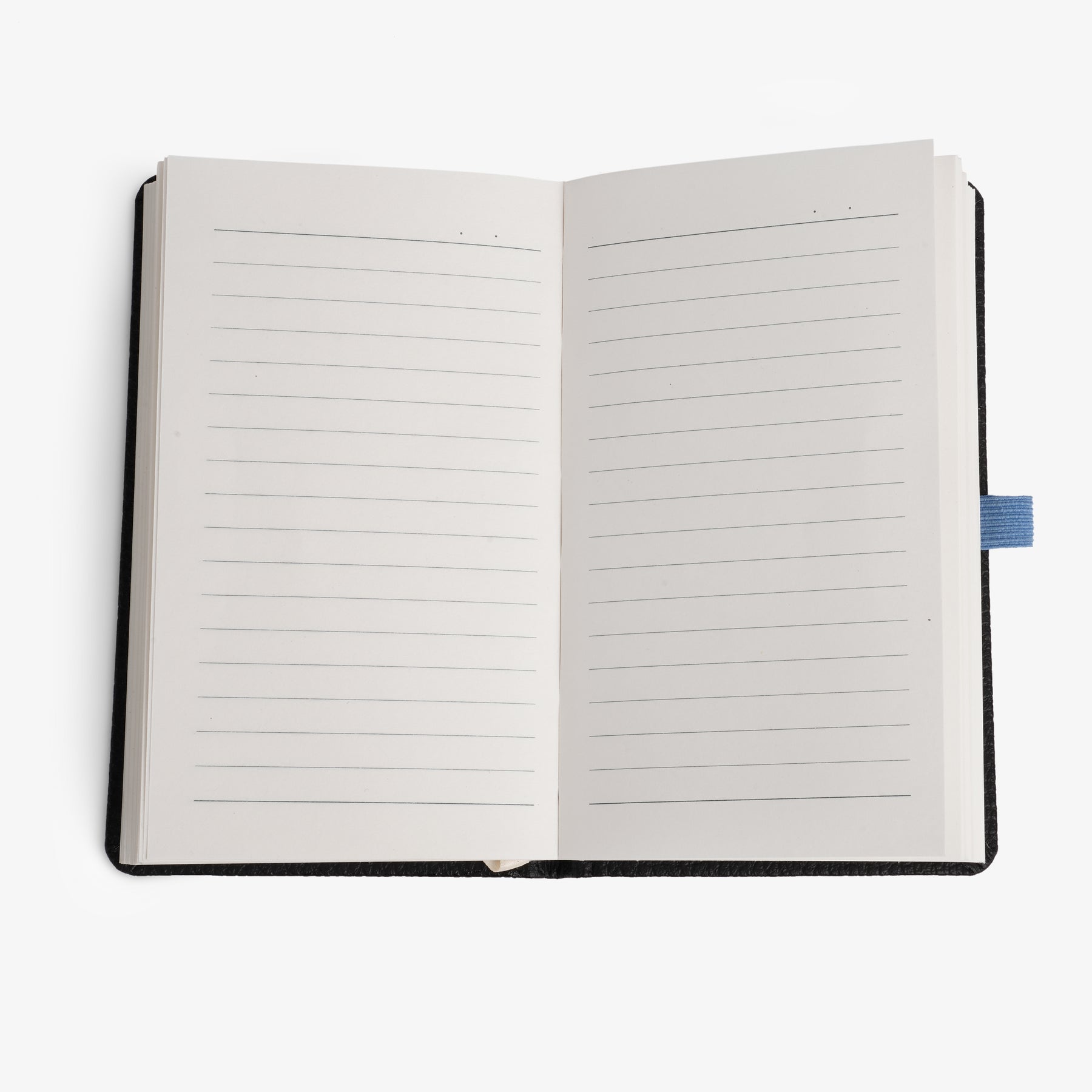 Personalised Hardbound Notebook (A6) - Black with Blue Strap