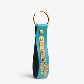 Personalized Keychain - Light Blue