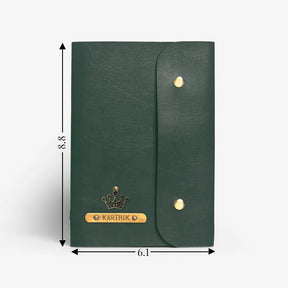 Personalised Button Diary - Forest Green