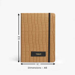 Personalised Croco Diary - Camel