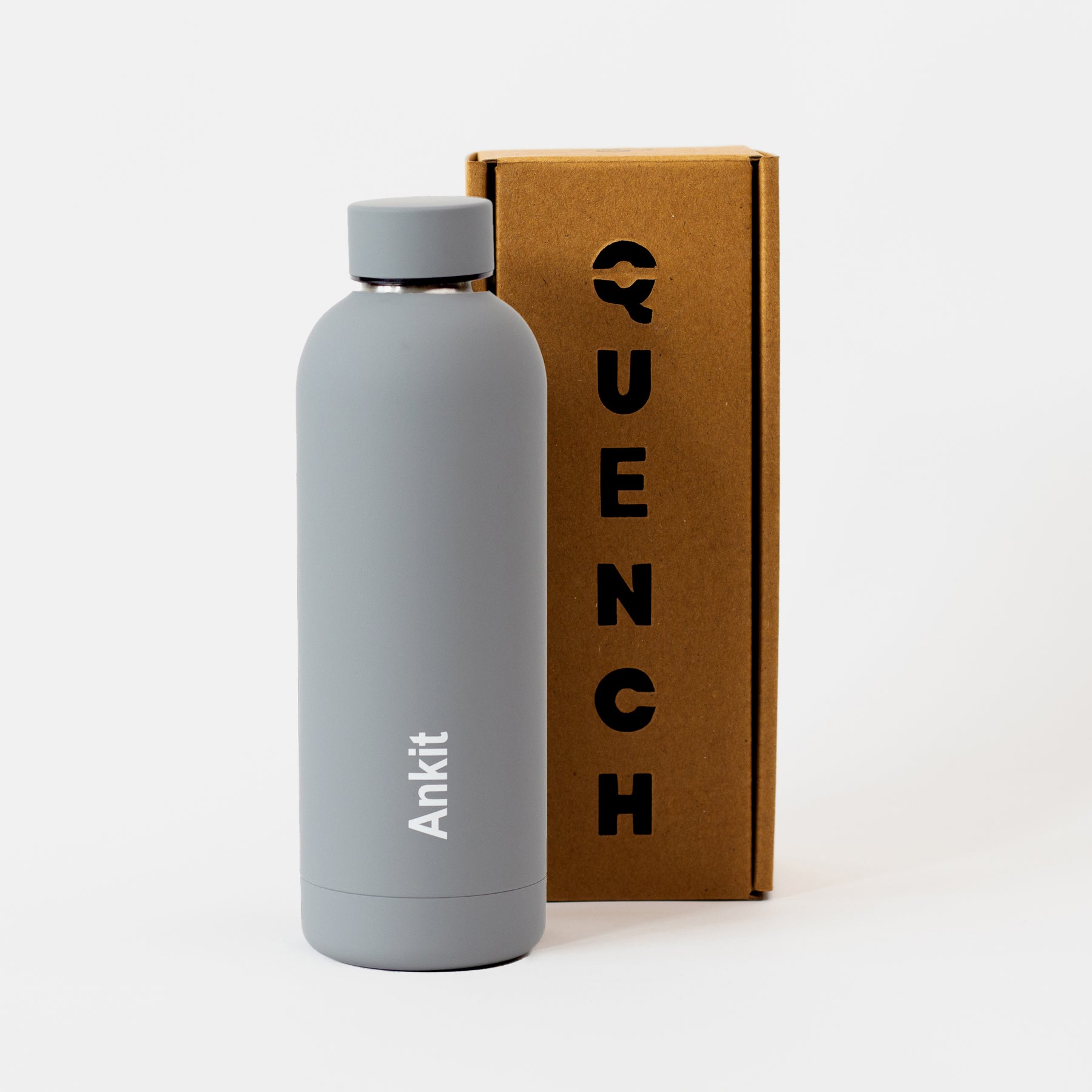 Quench - Personalised Water Bottle - Pebble Grey