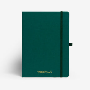 Personalised Hardbound Notebook - Green