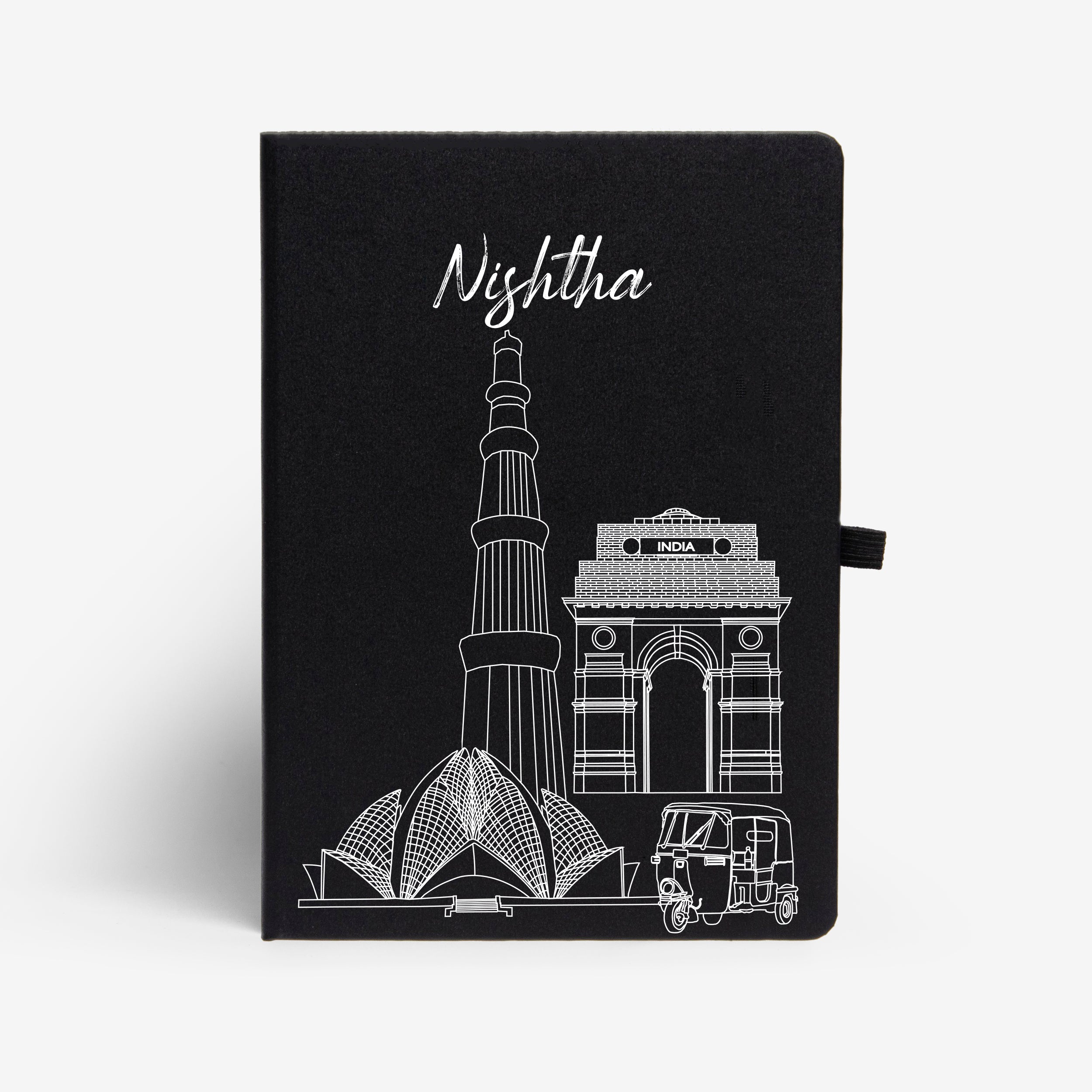 Personalised Hardbound Notebook - Postcards from India - Delhi