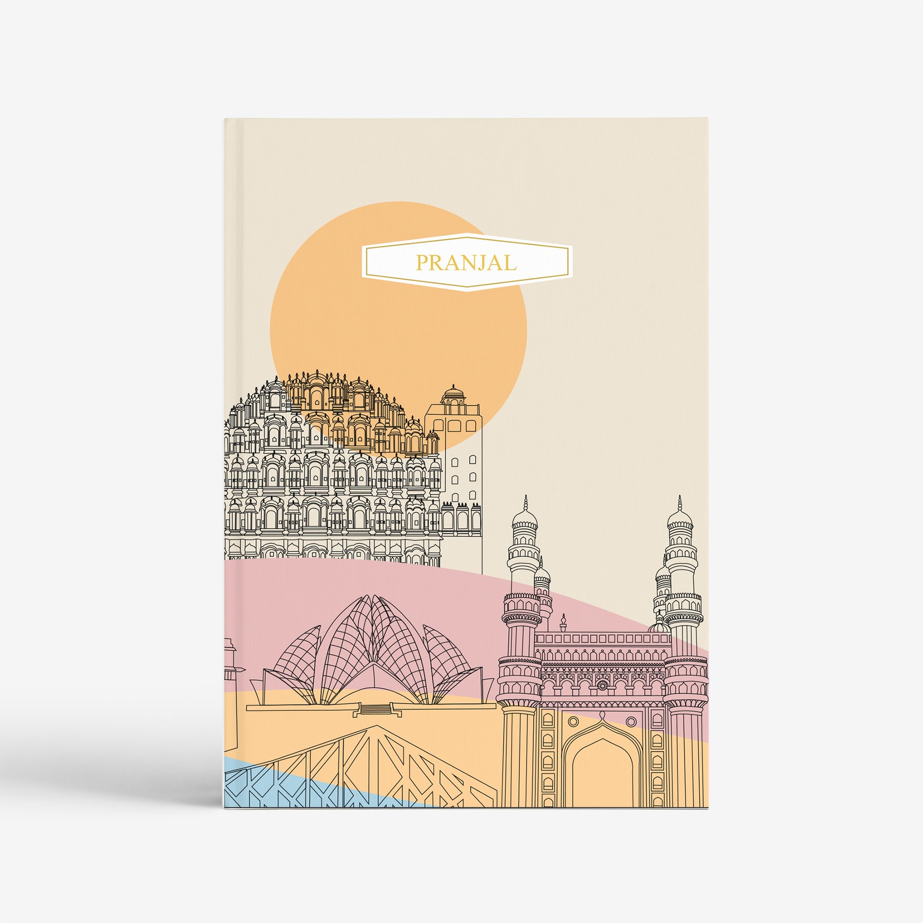 Personalized Notebook- Postcards from India