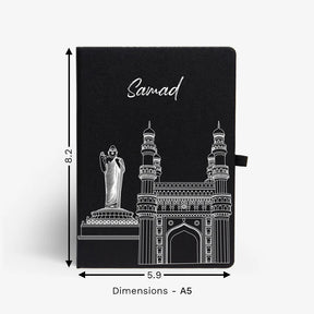 Personalised Hardbound Notebook - Postcards from India - Hyderabad