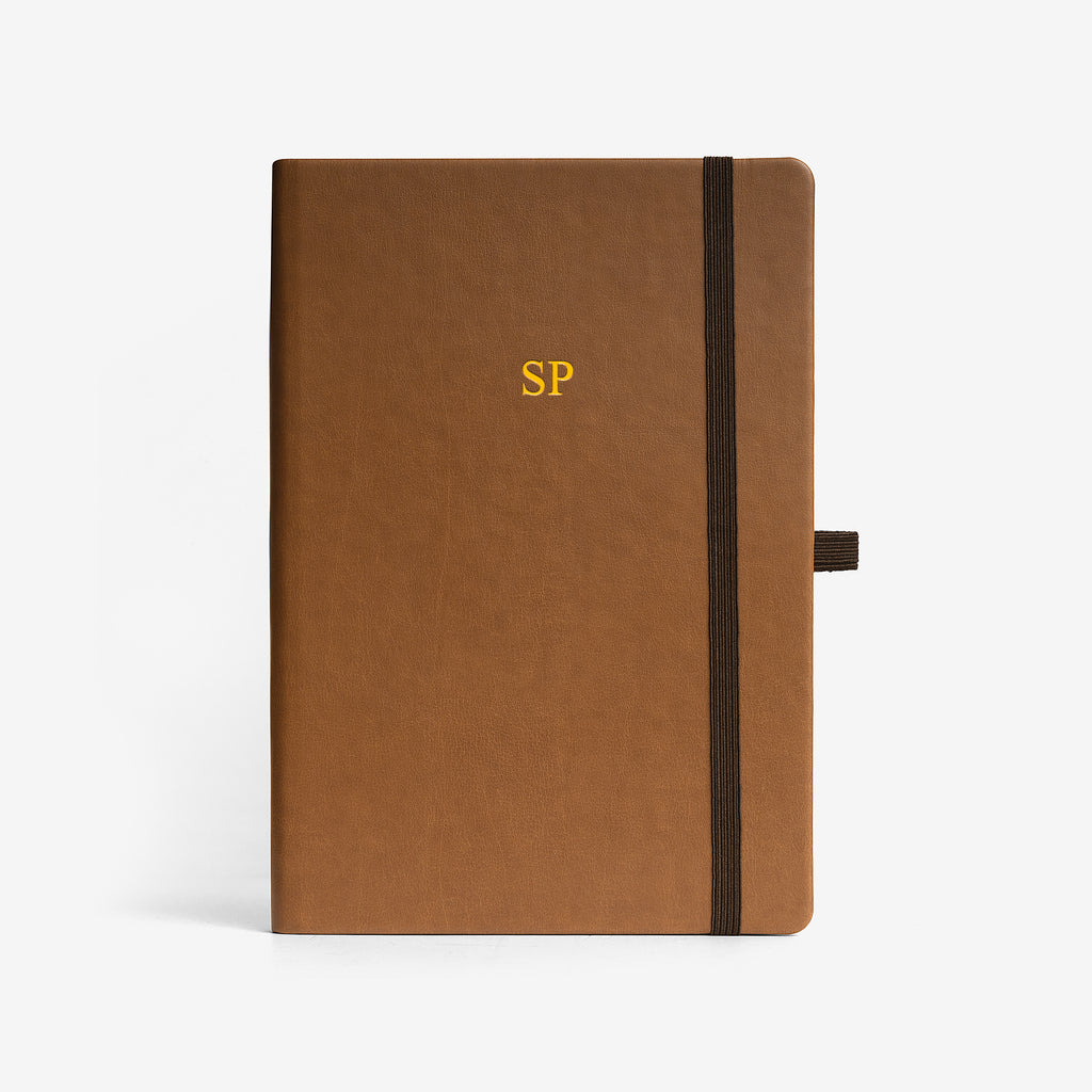 Personalised Hardbound Notebook - Tan
