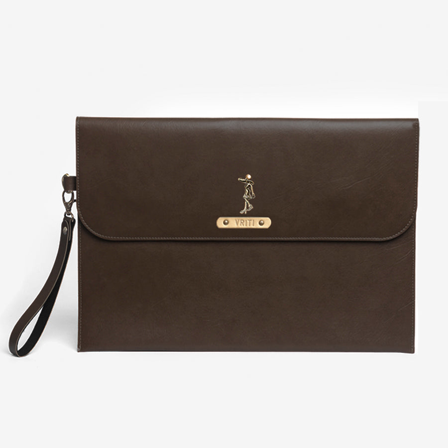 Personalized Laptop/Macbook Sleeve - Dark Brown