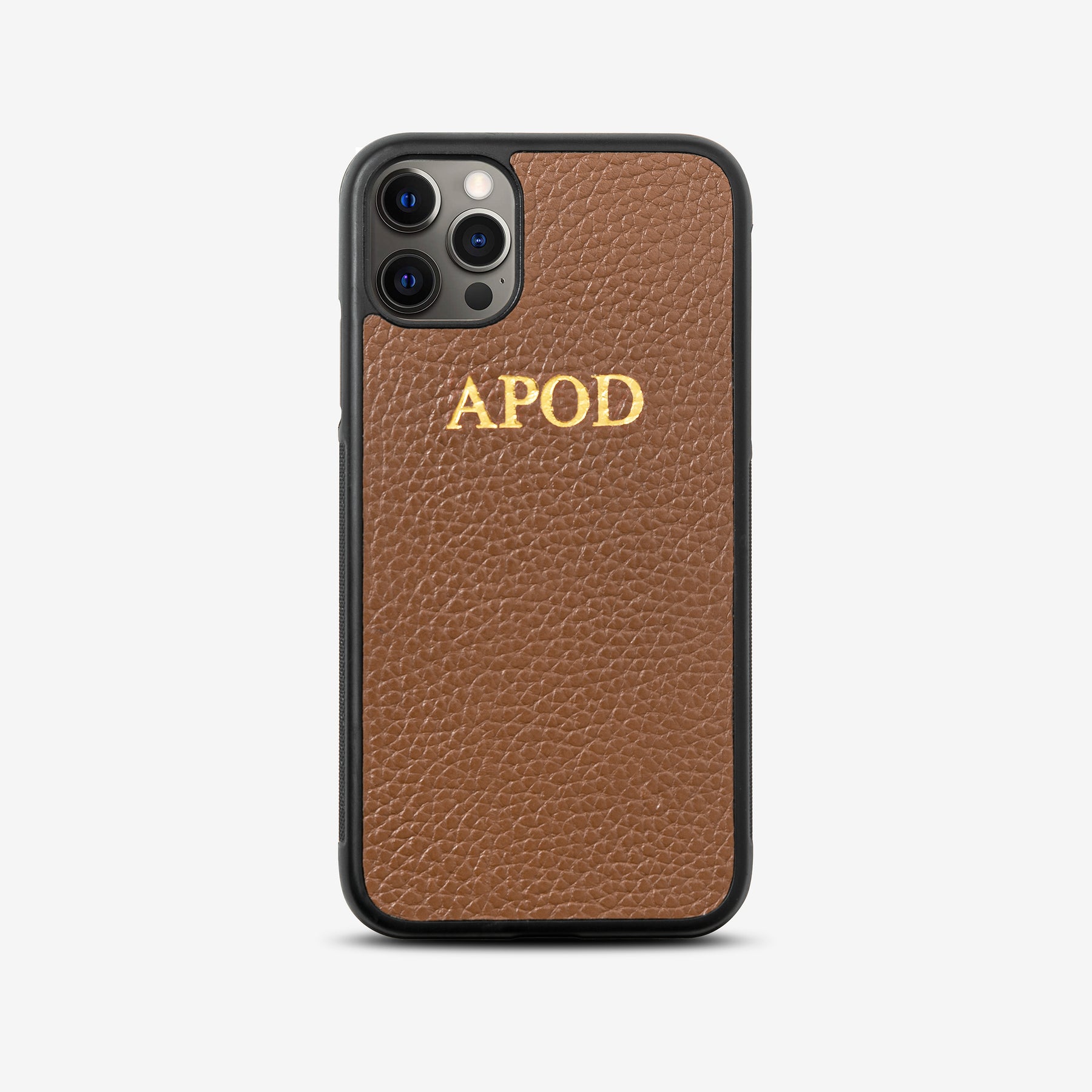 Personalised Leather iPhone Cover - Tan