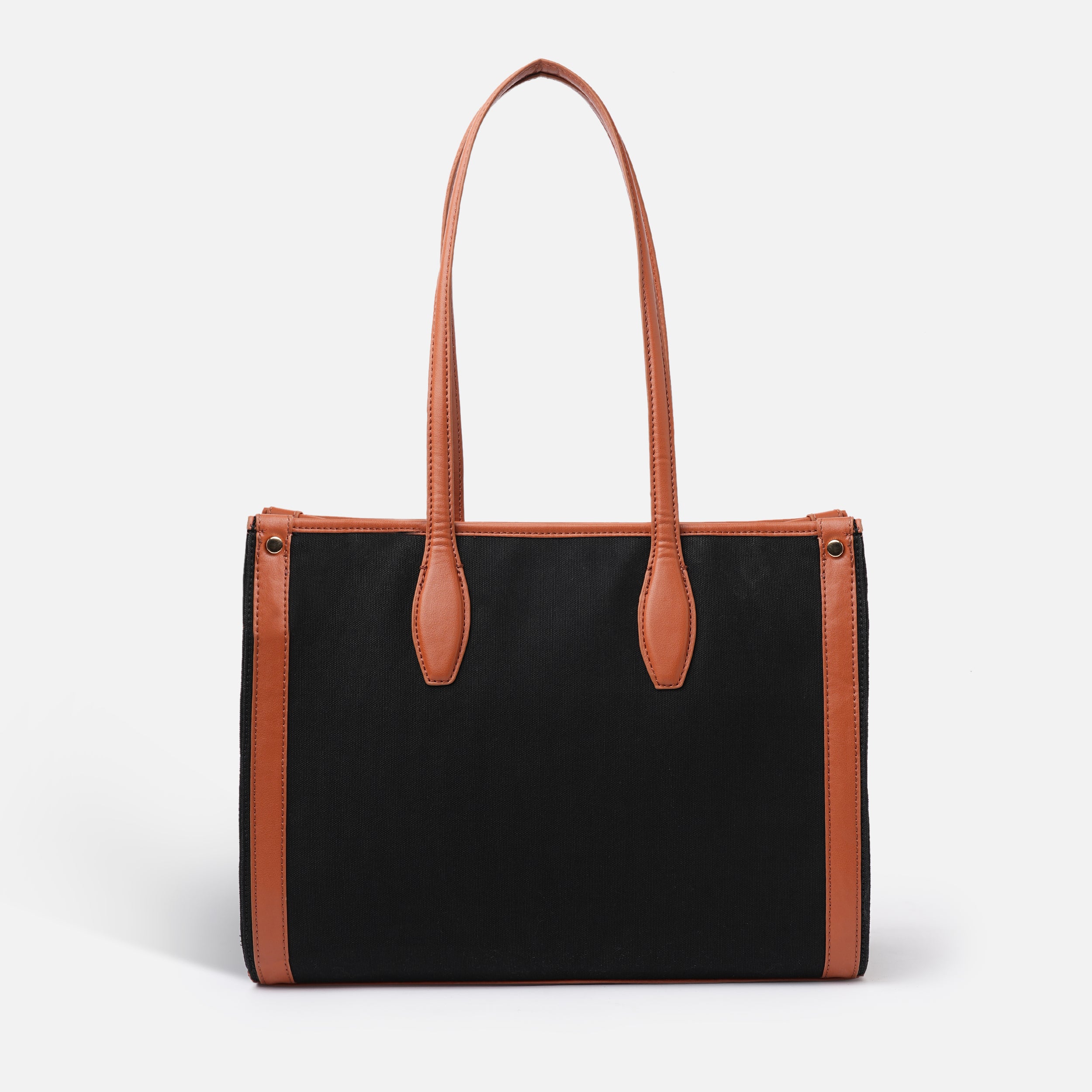 Personalised Everyday Work Tote - Black & Tan