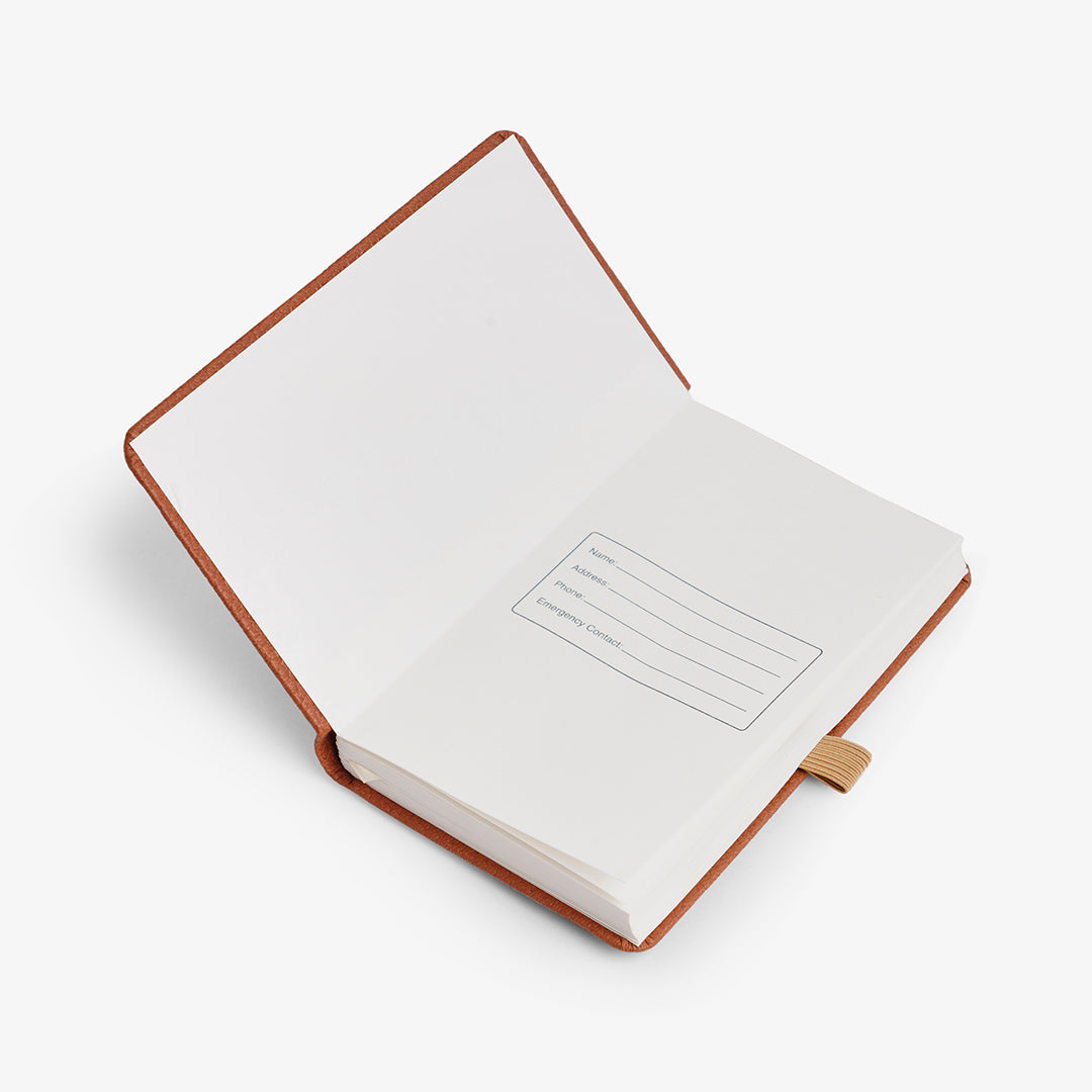 Personalised Hardbound Notebook (A6) - Tan
