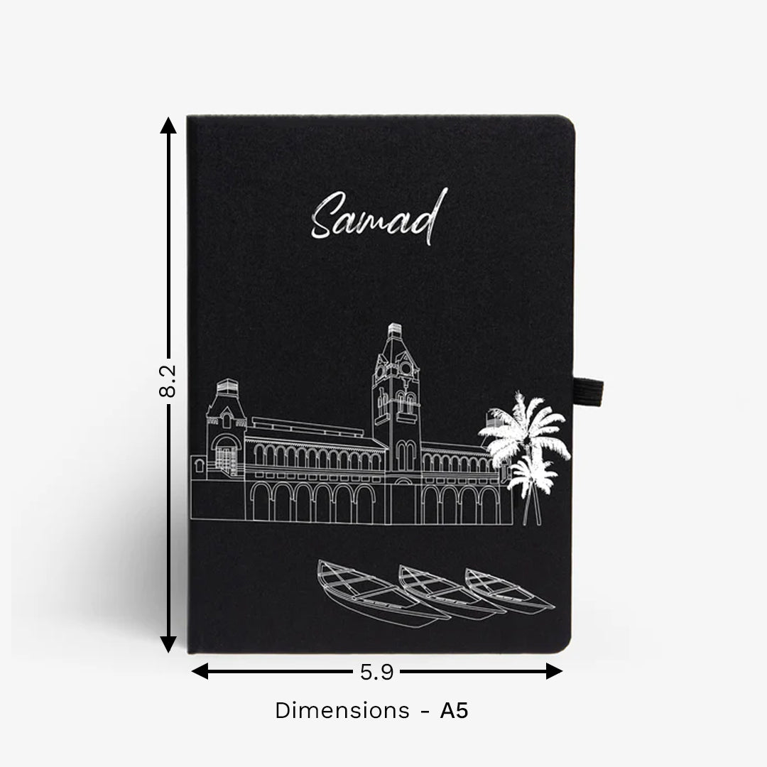 Personalised Hardbound Notebook - Postcards from India - Chennai