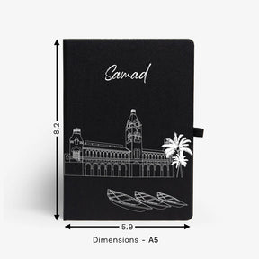 Personalised Hardbound Notebook - Postcards from India - Chennai
