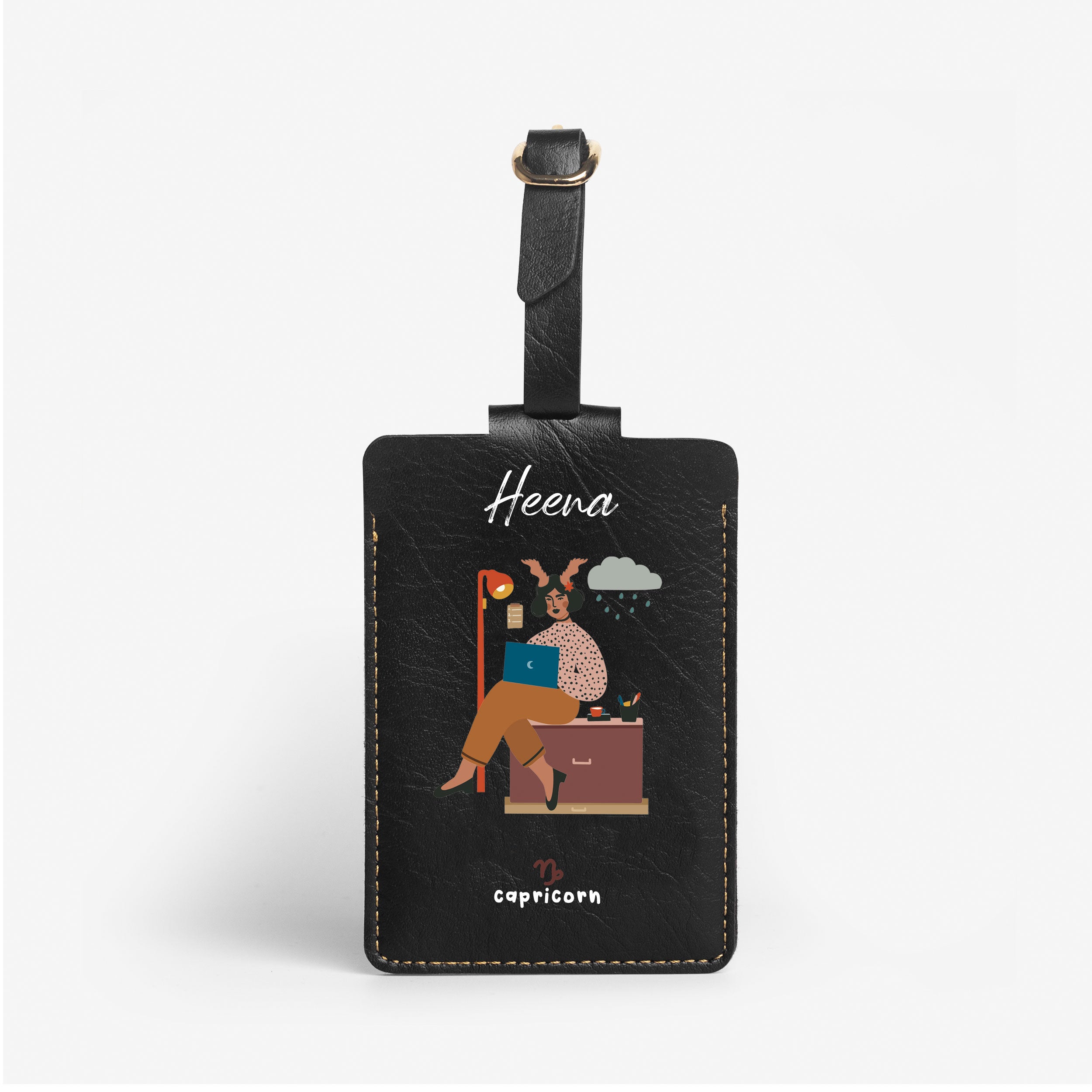 Personalised Luggage/Baggage Tag - Charming Capricorn