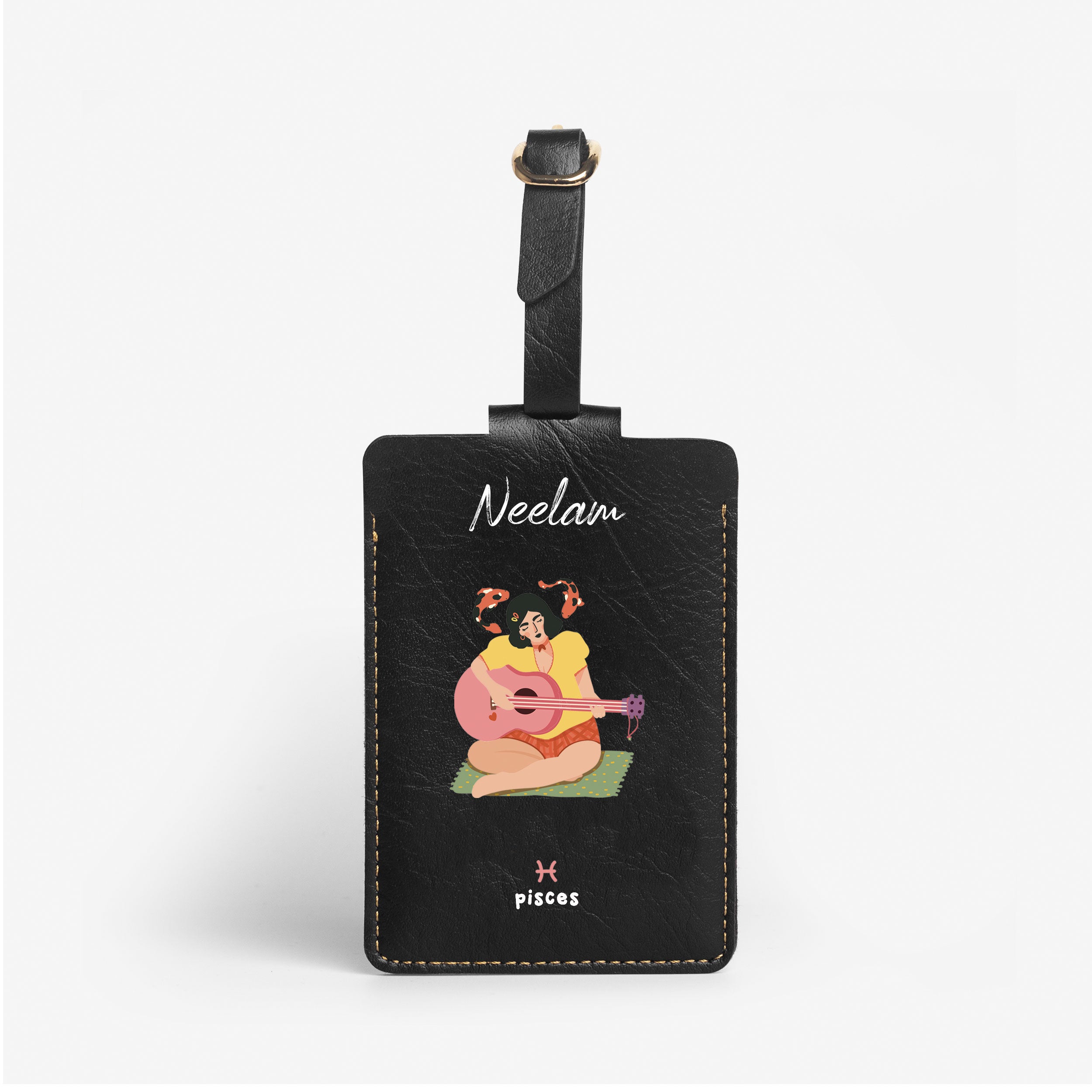 Personalised Luggage/Baggage Tag - Playful Pisces
