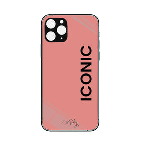 Personalised Glass Phone Cover - Bold Style