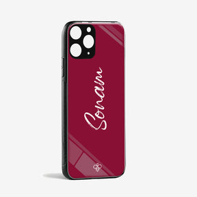 Personalised Glass Phone Cover - Cursive Style