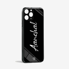 Personalised Glass Phone Cover - Cursive Style