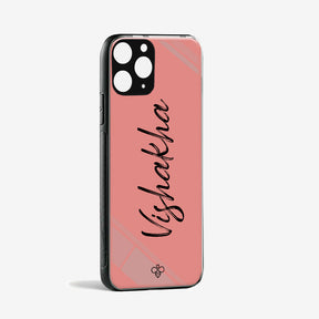 Personalised Glass Phone Cover - Cursive Style