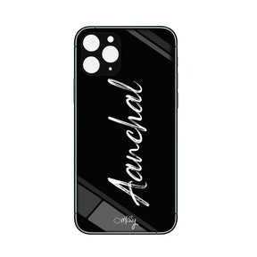 Personalised Glass Phone Cover - Cursive Style