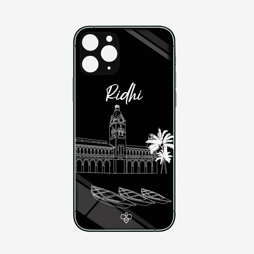 Personalised Glass Phone Cover - Postcards from India - Chennai