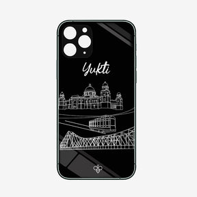 Personalised Glass Phone Cover - Postcards from India - Kolkata