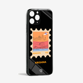 Personalised Glass Phone Cover - Postcards from India - Kolkata