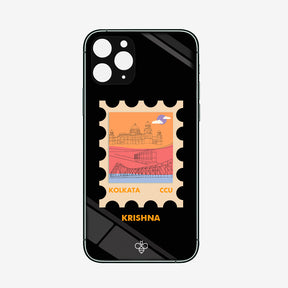 Personalised Glass Phone Cover - Postcards from India - Kolkata