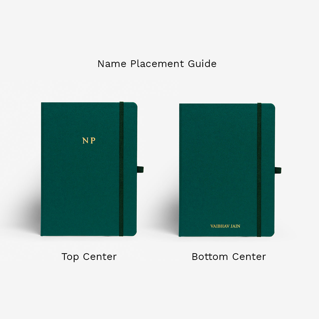 Personalised Hardbound Notebook - Green