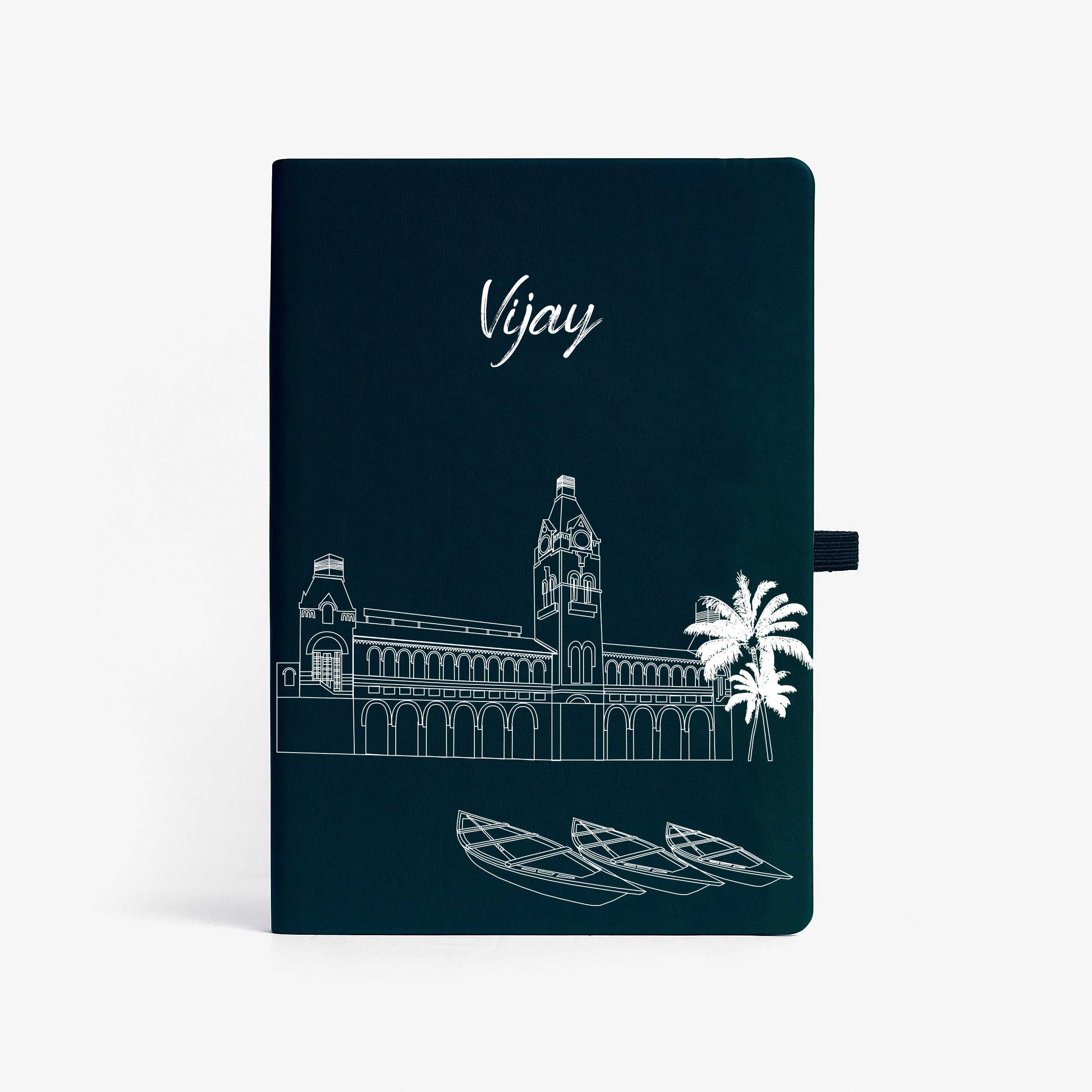 Personalised Hardbound Notebook - Postcards from India - Chennai