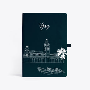 Personalised Hardbound Notebook - Postcards from India - Chennai