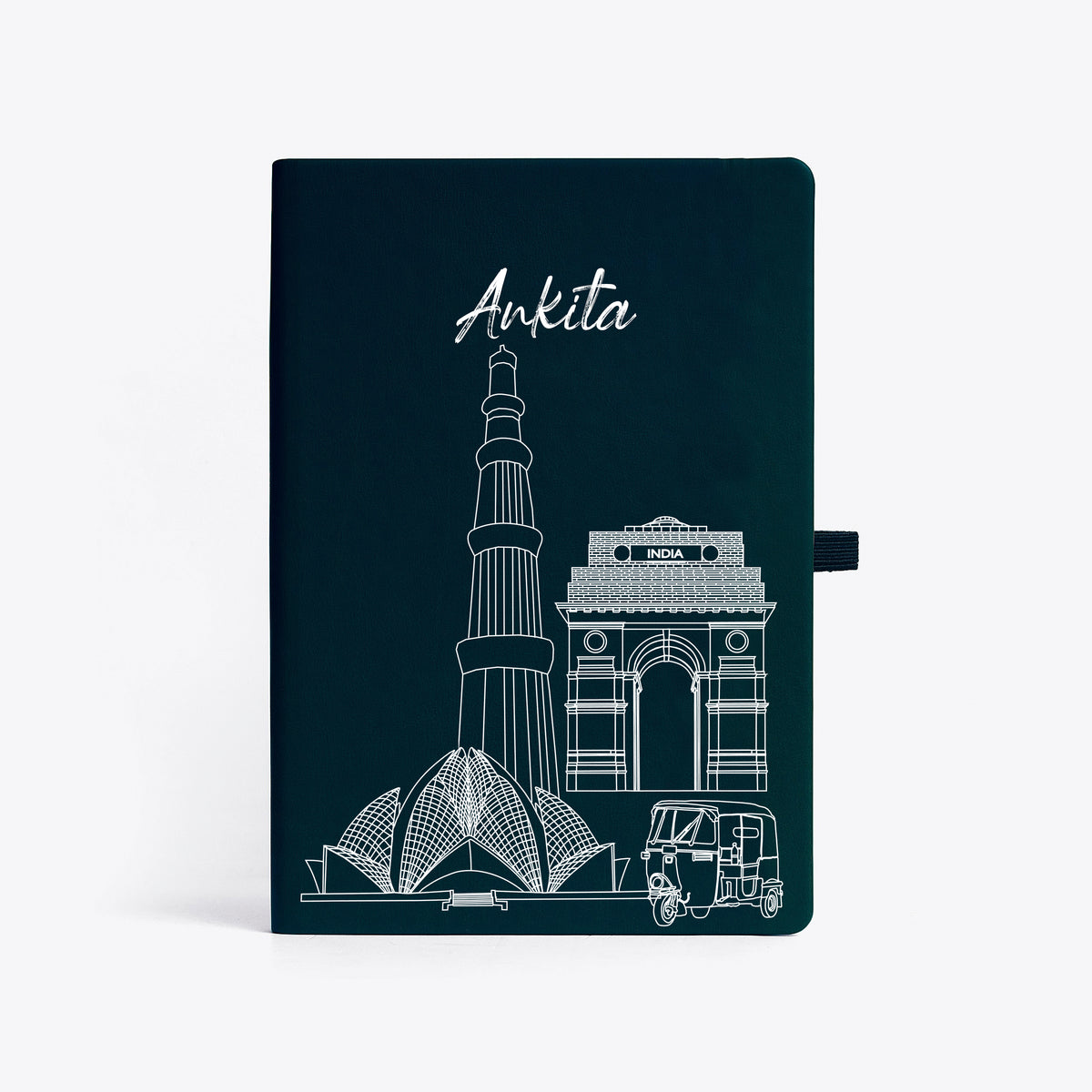 Personalised Hardbound Notebook - Postcards from India - Delhi