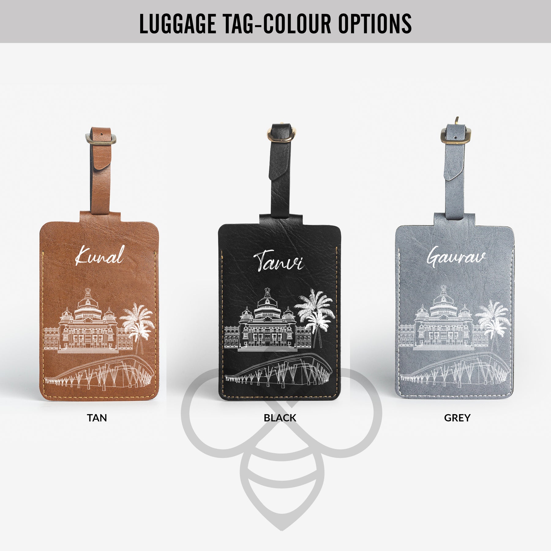 Personalised Luggage/Baggage Tag - Postcards from India - Bengaluru