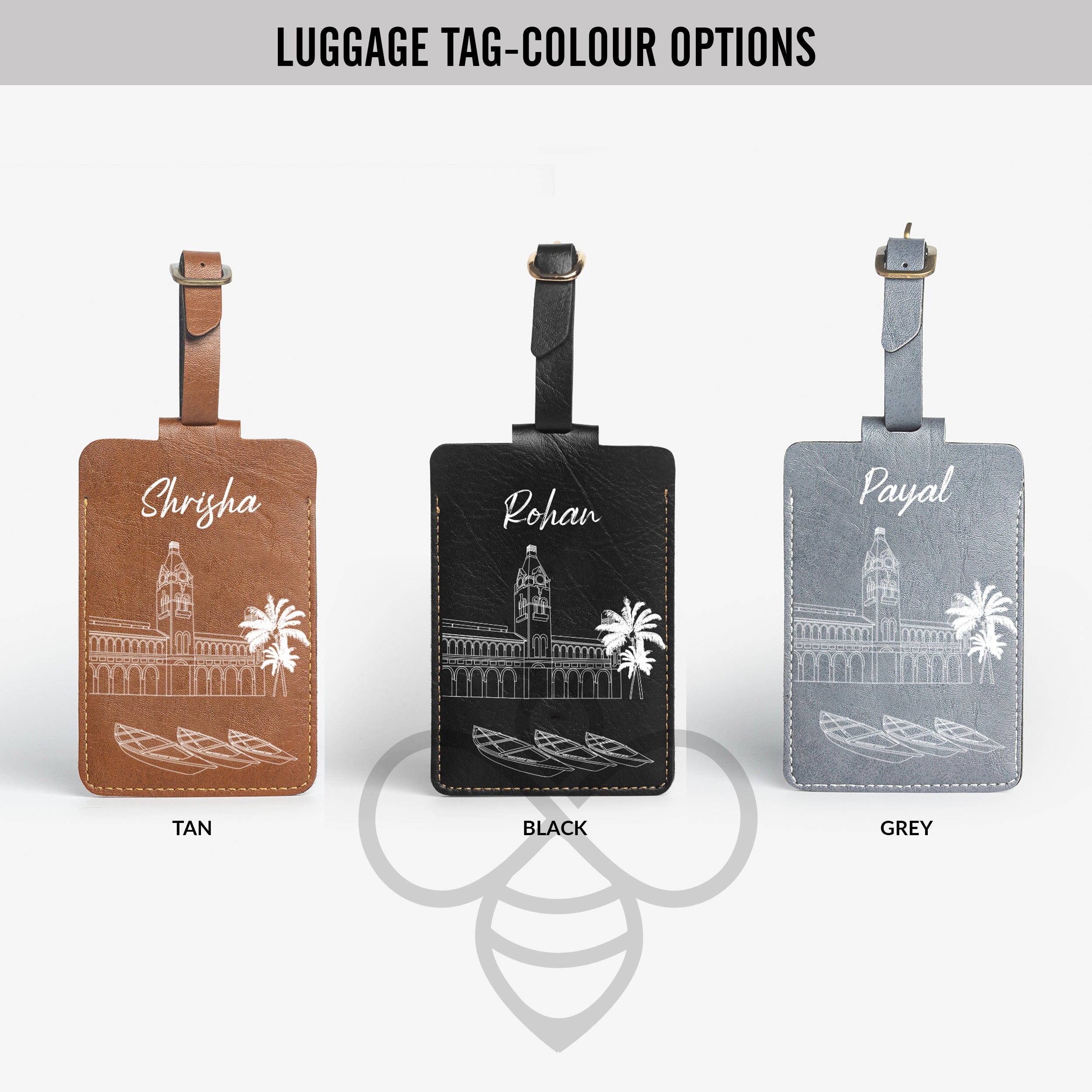 Personalised Luggage/Baggage Tag - Postcards from India - Chennai