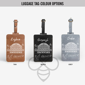 Personalised Luggage/Baggage Tag - Postcards from India - Jaipur