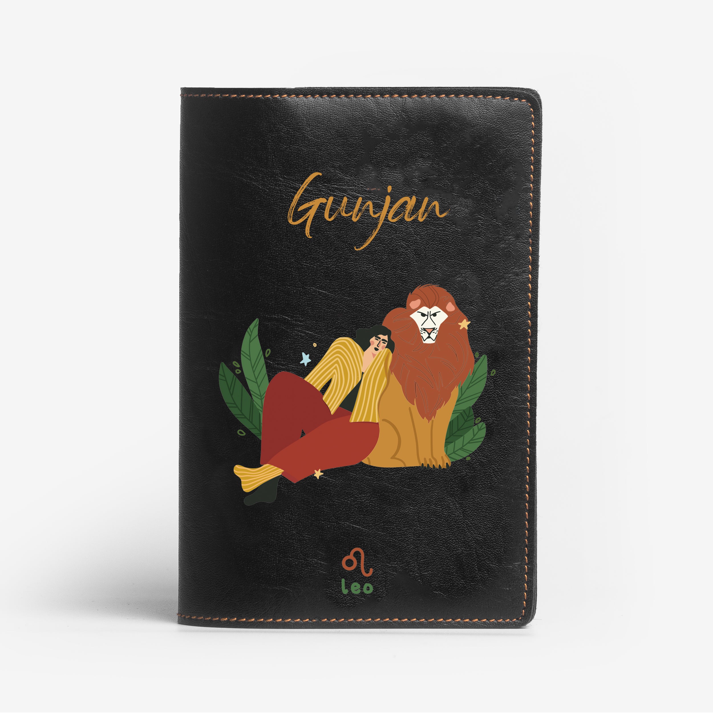 Gift Base Custodia Passaporto Leo: Copertina In Ecopelle Con Oroscopo Leone - 2