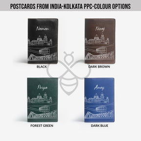Personalized Passport Cover - Postcards from India - Kolkata