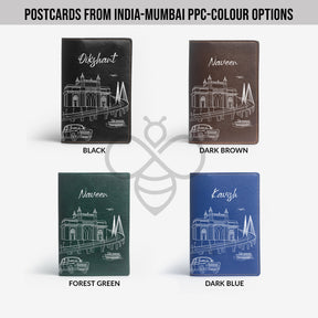 Personalized Passport Cover - Postcards from India - Mumbai