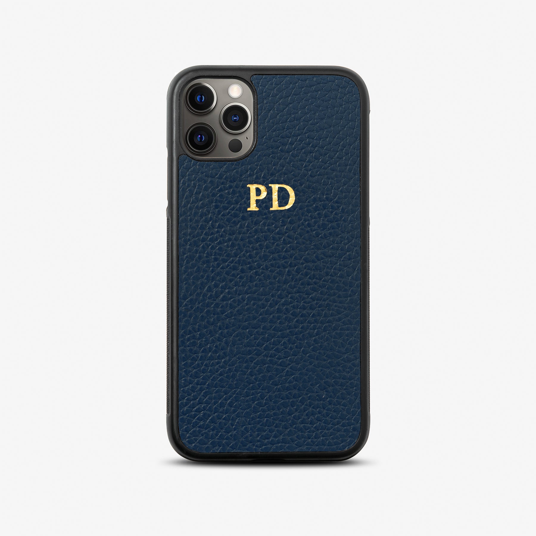 Personalised Leather iPhone Cover - Blue