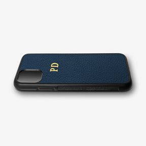 Personalised Leather iPhone Cover - Blue