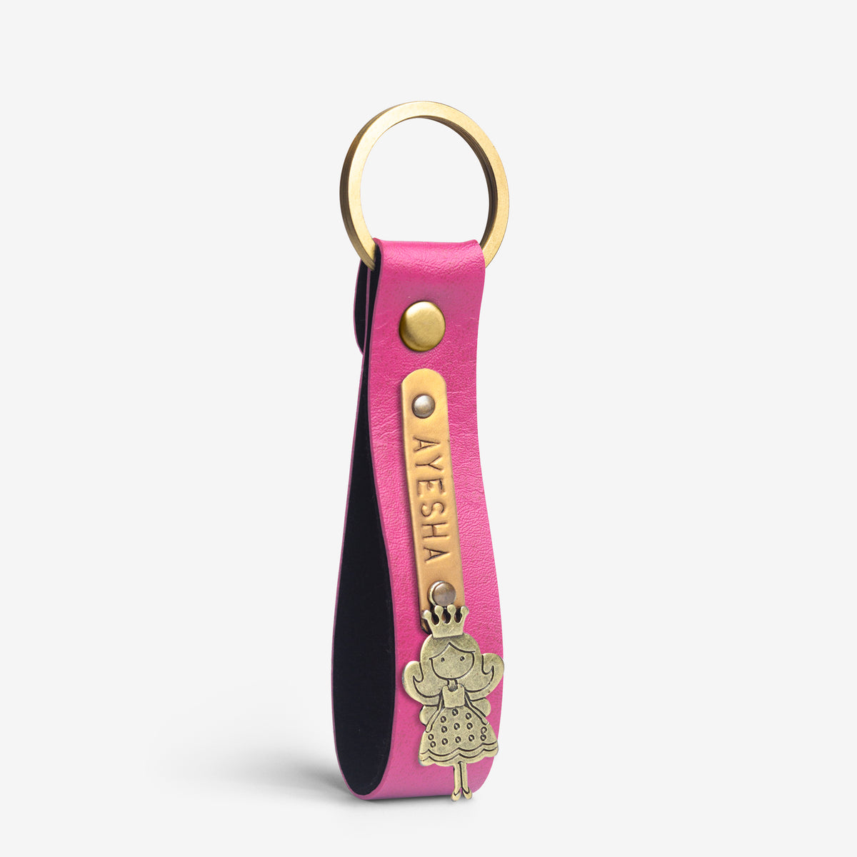 Personalized Keychain - Dark Pink