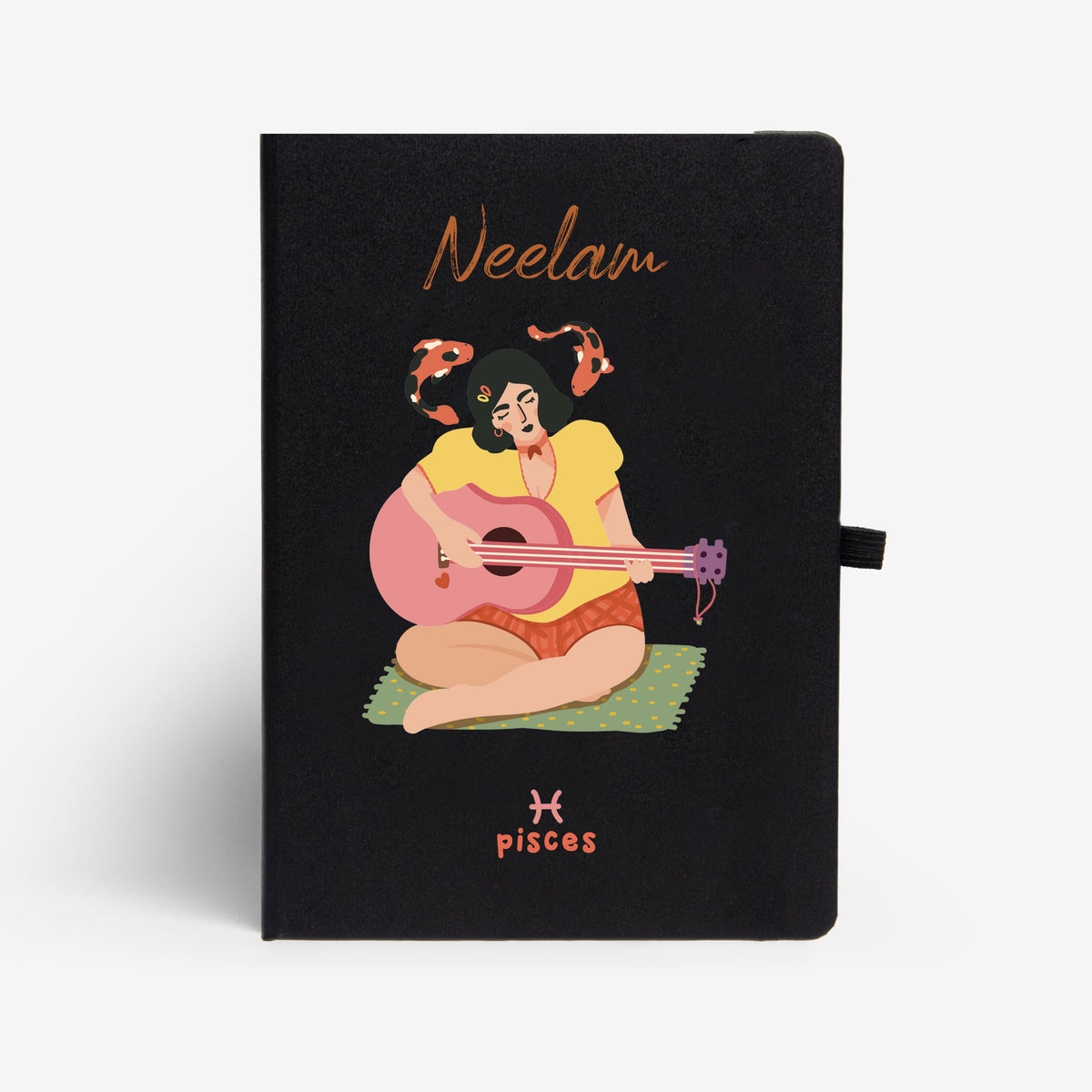 Personalised Hardbound Notebook - Playful Pisces