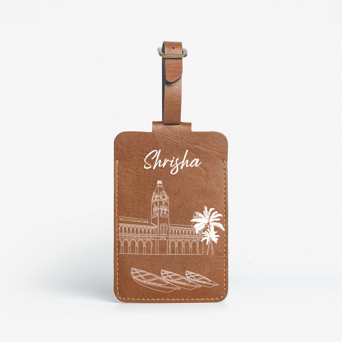 Personalised Luggage/Baggage Tag - Postcards from India - Chennai