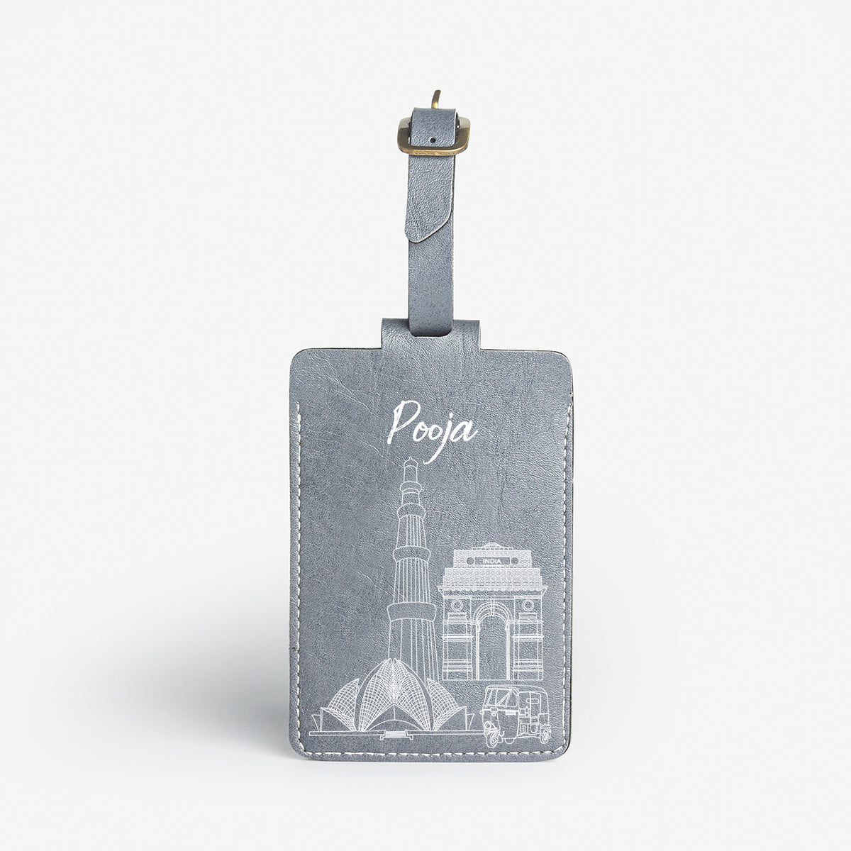 Personalised Luggage/Baggage Tag - Postcards from India - Delhi