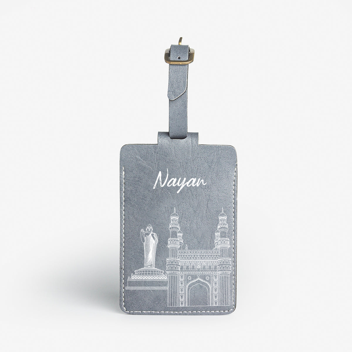 Personalised Luggage/Baggage Tag - Postcards from India - Hyderabad