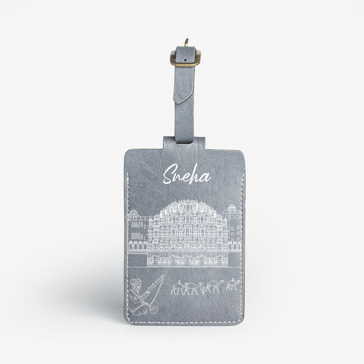 Personalised Luggage/Baggage Tag - Postcards from India - Jaipur