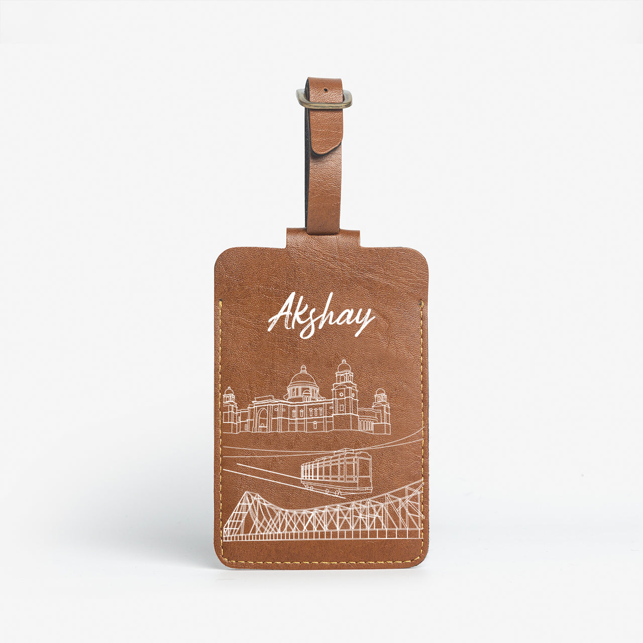 Personalised Luggage/Baggage Tag - Postcards from India - Kolkata