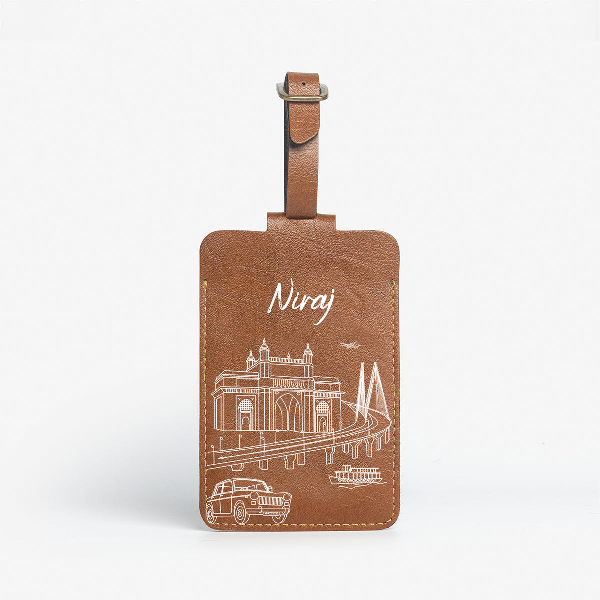 Personalised Luggage/Baggage Tag - Postcards from India - Mumbai