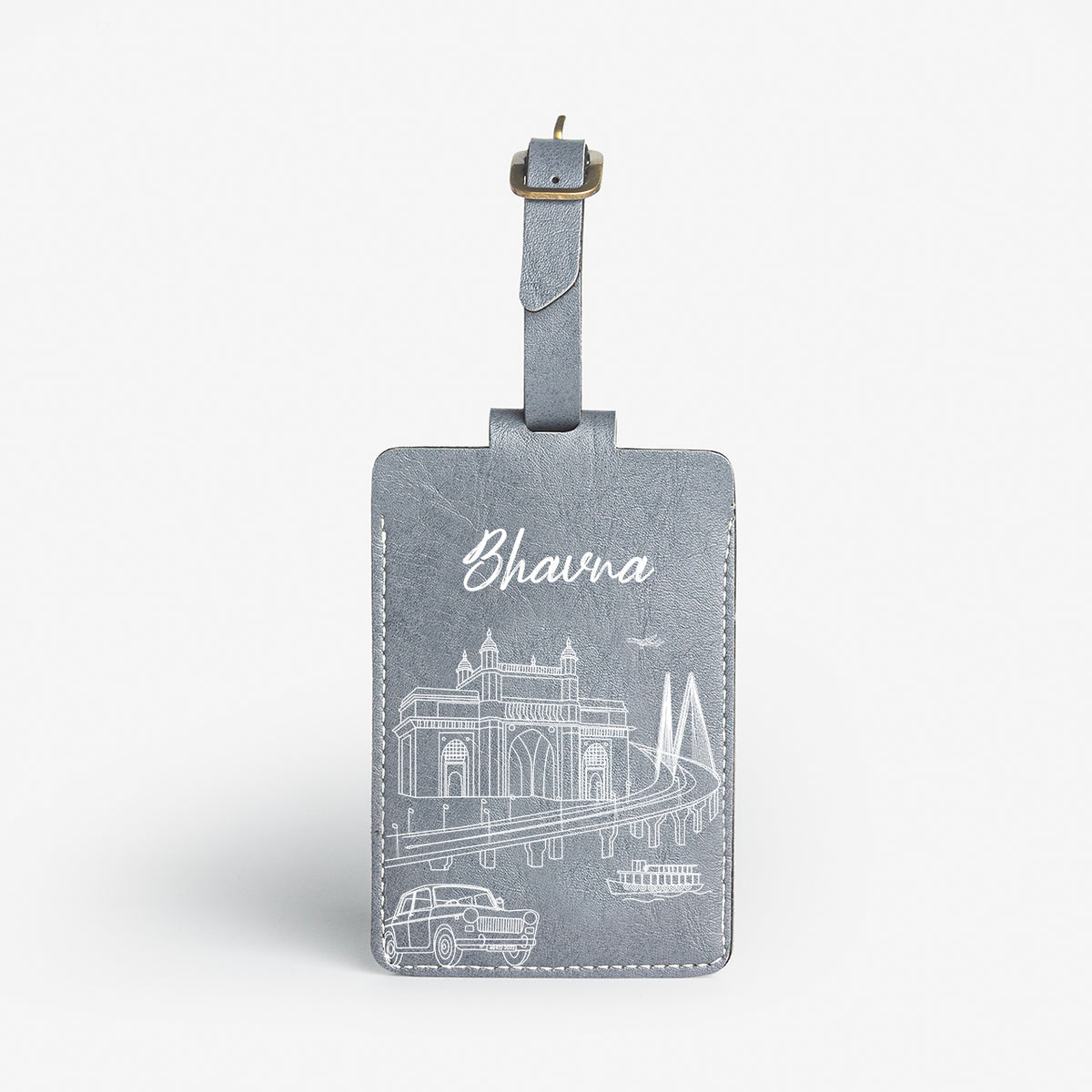 Personalised Luggage/Baggage Tag - Postcards from India - Mumbai