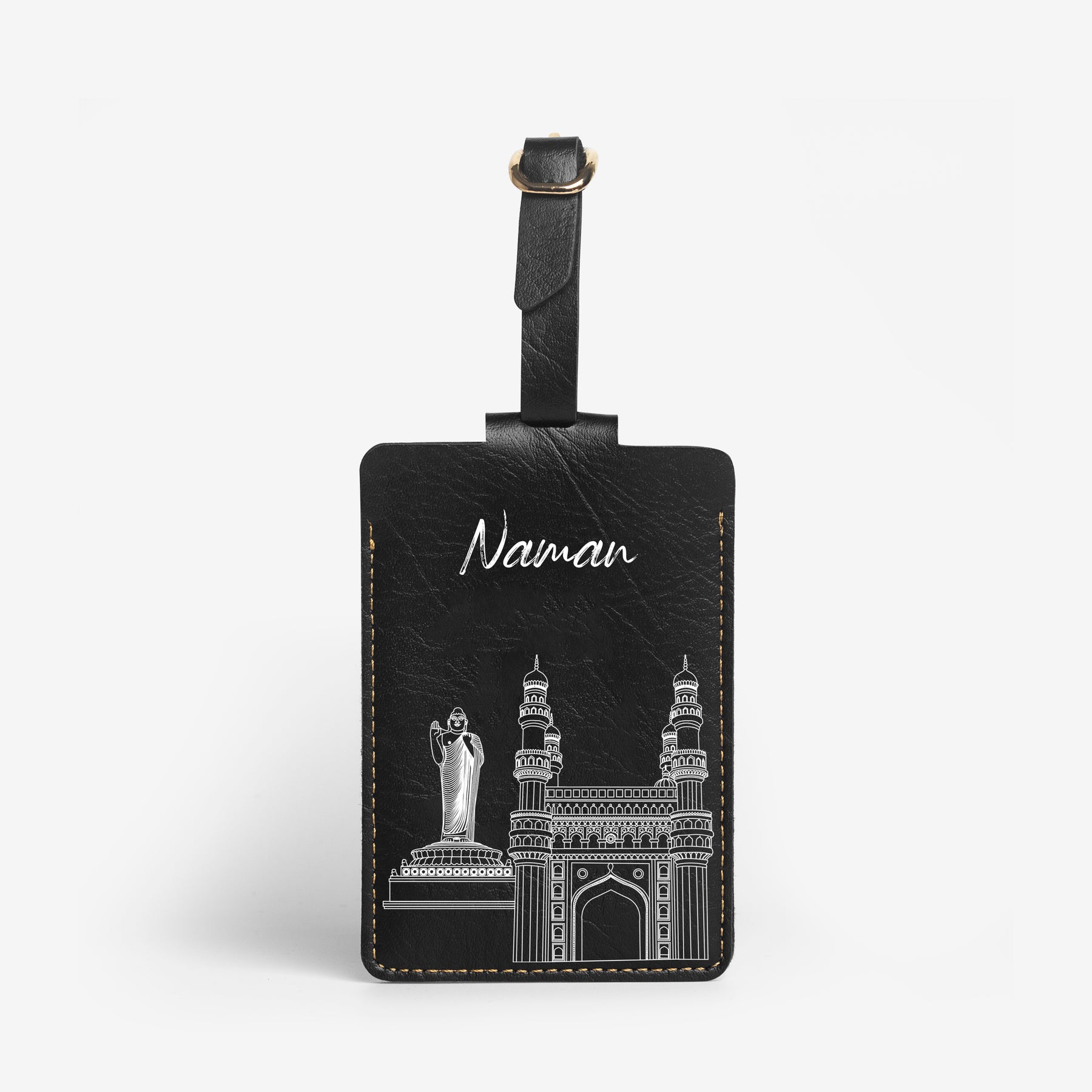 Personalised Luggage/Baggage Tag - Postcards from India - Hyderabad